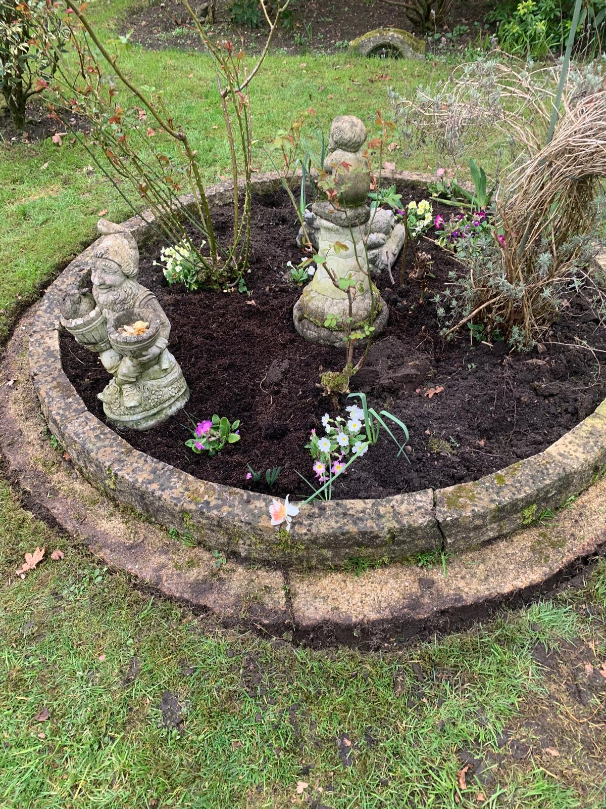 Outdoor space before decking upgrade
